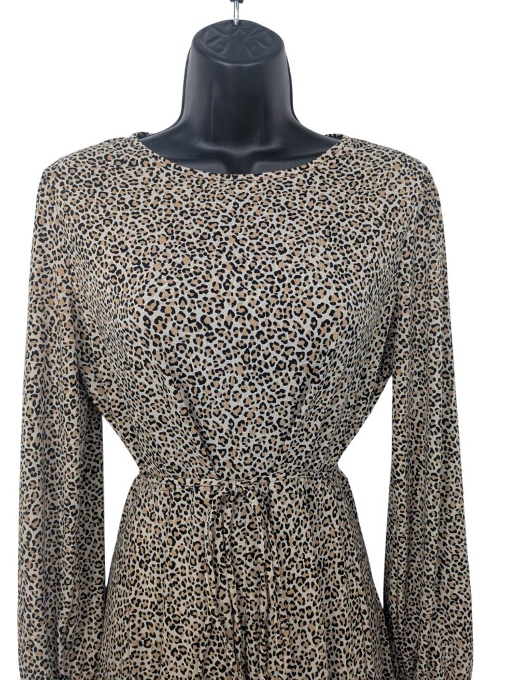 Banana Republic Leopard Print Dress Fit Flare Office Classic Chic Medium Petite - Picture 3 of 8